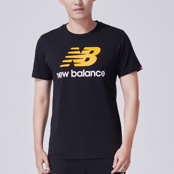 new balance/nb男装透气圆领运动休闲短袖t恤amt73587