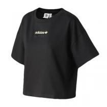 阿迪达斯三叶草女服短袖T恤20新款BOXY TEE短款运动休闲服GD3073