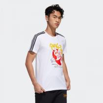 Adidas阿迪達(dá)斯NEO男服夏季撞色拼接短袖T恤運動服GK1551