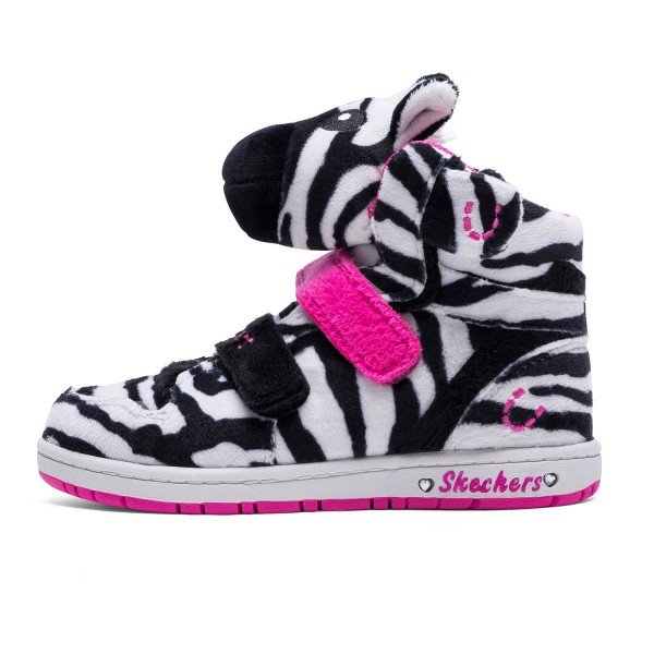 斯凯奇Skechers童鞋中性低筒平跟魔术贴大童动物系列短靴 80689LC