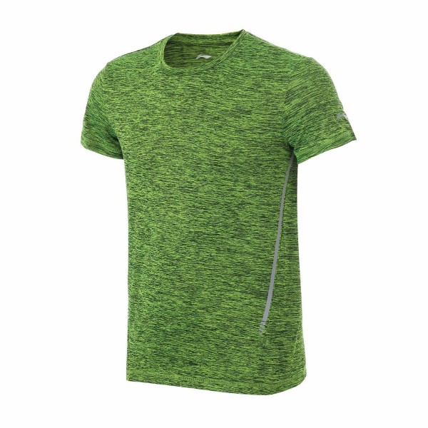 李宁短袖T恤男士新款跑步系列短装夏季反光轻质男装运动服ATSM237