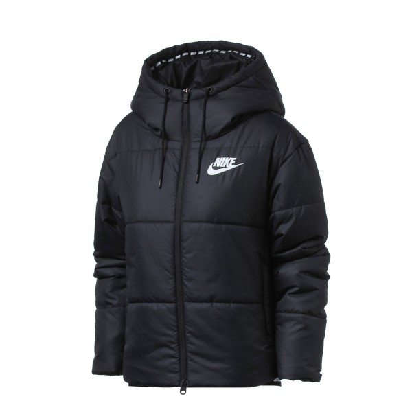 Nike耐克女装棉服冬季新款休闲短款连帽保暖夹克外套869259