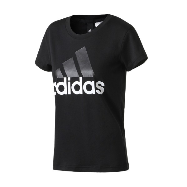 adidas阿迪达斯女子短袖T恤logo印花休闲运动服B45786
