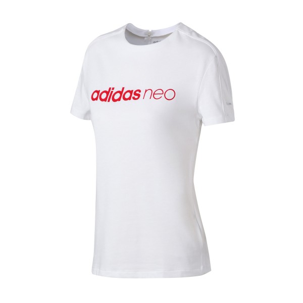 adidas阿迪达斯NEO女子短袖T恤18同款休闲运动服装DN7404