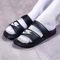 NIKE耐克女鞋拖鞋夏季新款黑白绑带时尚潮搭忍者沙滩鞋819717