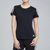 adidas女服短袖T恤圆领修身跑步运动服DQ2618
