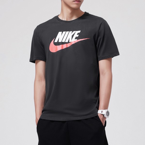 耐克NIKE男装生活夏季短袖T恤男装运动服纯棉LOGO款696708
