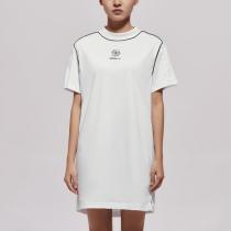 Adidas阿迪达斯NEO女裙运动短袖休闲圆领连衣裙EJ7094
