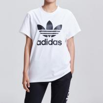 adidas阿迪达斯三叶草女装LOGO款运动休闲短袖T恤DX2322