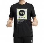 阿迪达斯NEO男装2022新款运动服休闲短袖T恤HC9712