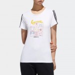 Adidas阿迪达斯NEO女服夏季柔软舒适短袖T恤运动服GK1568